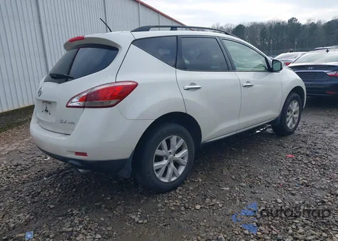 2014 Nissan Murano Sv z USA, uszkodzony, nr VIN JN8AZ1MW8EW529493